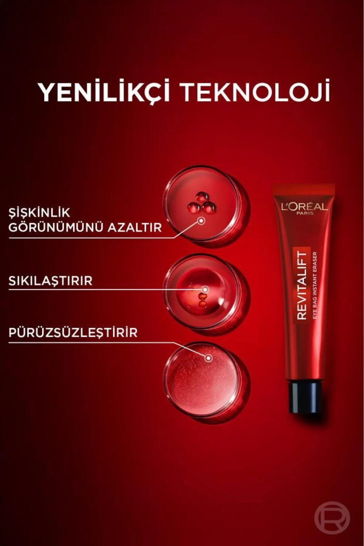 L'Oréal Paris Revitalift Lazer Eyebag Instant Eraser Göz Altı Torba Görünümüne Karşı Etkili Göz Kremi 15 ML