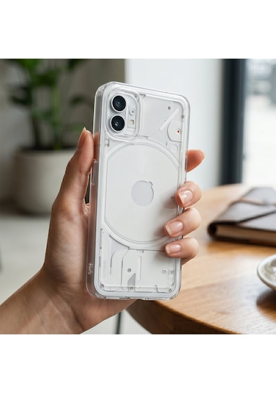 Caseonn Nothing Phone 1 Kılıf Kamera Korumalı Darbe Emici Şeffaf Arka Kapak Tam Şeffaf