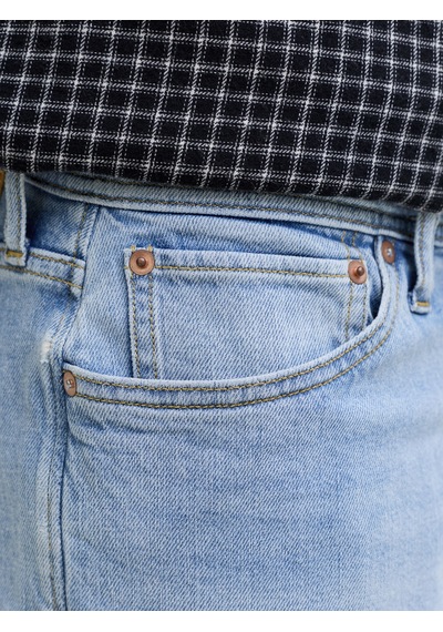 Erkek Bol Kesim Yüksek Bel Sort - Tony - 12289248 Blue Denim