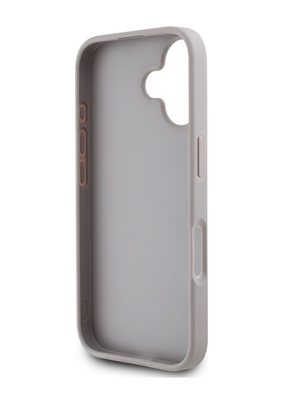 Apple Uyumlu iPhone 16 Kılıf Guess Lisanslı Gül Baskılı Büyük Metal Logo Dizaynlı Kapak Mor