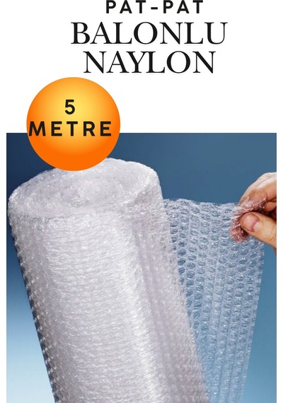 Kalın Balonlu Naylon Patpat Rulo 100 Cm X 5 Mt Çift Katlı Pıtpıt Ambalaj Paketleme Ve Taşıma Koruma Naylonu Ev Taşıma Eşya Paketleme Ve Kargo Koruma Patpat Naylonu Rulosu Kırılacak Eşya Kargo