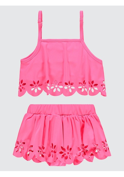 Civil Girls Kız Çocuk Mayo Set 2-12 Yaş Neon Pembe Neon Pembe