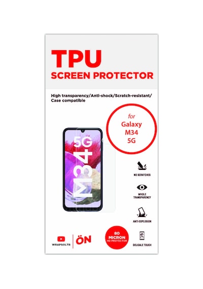 Samsung Galaxy Uyumlu M34 5g Ekran Koruyucu Tam Kaplayan Esnek Hd Film