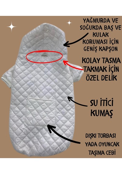 Kemique Cream Comfly Köpek Montu Orta Büyük Irklar İçin