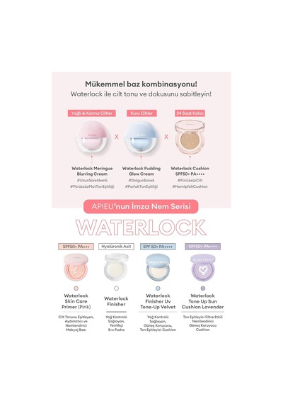 Blur Etki Sunan Ton Eşitleyici Sabitleyici Mat Makyaj Bazı Apıeu Waterlock Meringue Blurring Cream Blurring Cream
