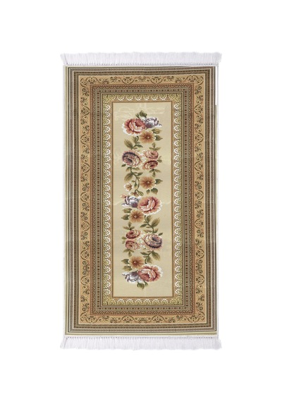 Dekoreko Ipek Halı Dijital Saçaklı 1836 Desen 1 Kahve