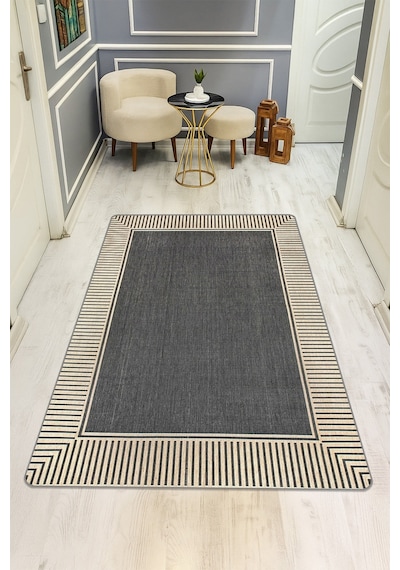 Modern Desenli Dijital Baskı Kaymaz Taban Halı H0956 Renkli