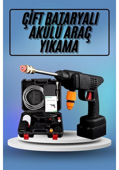 Bahçe - 207 - Sulama Tabancası Makinesi Yüksek Basınçlı Akülü - Muratech - Yıkama Makinesi