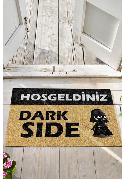 Tr Dark Side Kapı Önü Paspası Dekoratif Kapı Paspası Dış Mekân Paspas Ev İçi Paspası 45x70cm Diğer