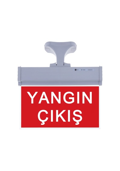 Sg071-d4 Çift Yönlü Acil Yönlendirme Armatürü Askı Aparatlı Yangın Çıkış Beyaz