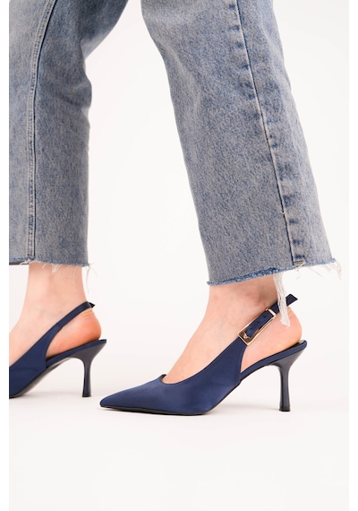 Esatsani Lacivert Saten Sivri Burun 9 Cm Topuklu Ponci Stiletto Kadın Ayakkabı Lacivert Saten Esatsani Lacivert Saten Sivri Burun 9 Cm Topuklu Ponci Stiletto Kadın Ayakkabı Lacivert Saten