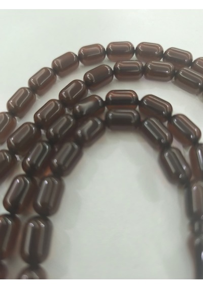 Zeyzun Usta İmzalı Sıkma Kehribar Tespih 9x13 Mm Kapsül Kesim