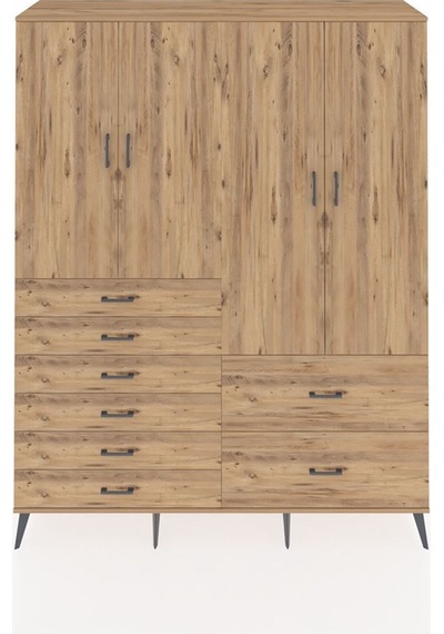 Hyperion Gardrop 7 Raflı 8 Çekmeceli 4 Kapaklı 176x44x221 Çam-çam Beyaz Hyperion Gardrop 7 Raflı 8 Çekmeceli 4 Kapaklı 176x44x221 Çam-çam Beyaz
