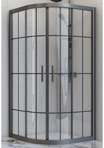 Durul Duşakabin Oval Siyah Çizgi 5mm Yükseklik 190 Cm Siyah