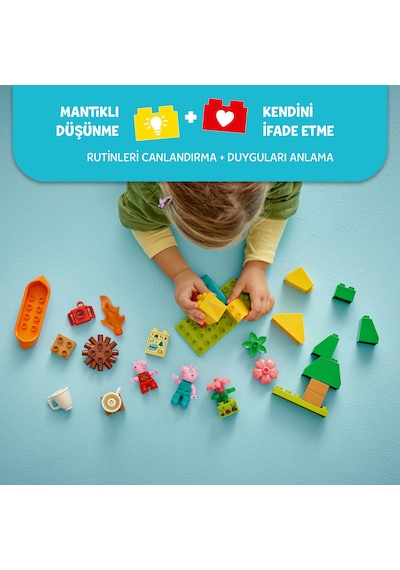 LEGO® DUPLO® Peppa Pig Kamp Gezisi 10452 - 2 Yaş ve Üzeri Çocuklar için Çadır ve Kano İçeren Yaratıcı Oyuncak Yapım Seti (32 Parça)