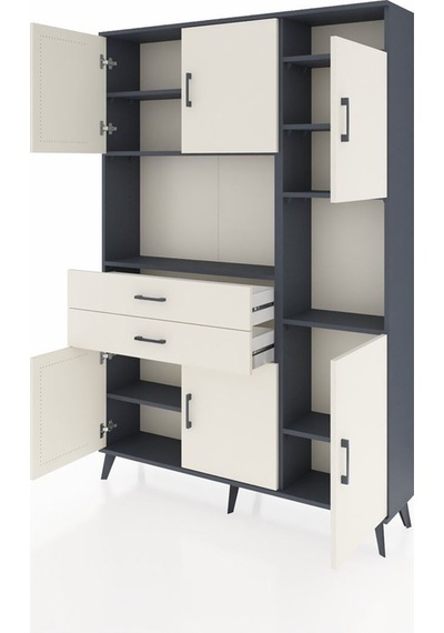 Arges Dolap 9 Raflı 2 Çekmeceli 6 Kapaklı 132x30x195 Antrasit-aytaşı/aytaşı Aytası/aytası Arges Dolap 9 Raflı 2 Çekmeceli 6 Kapaklı 132x30x195 Antrasit-aytaşı/aytaşı Aytası/aytası