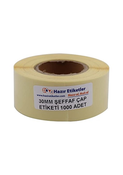 Al Hızlı Al Şeffaf Çap Kutu Kapatma Etiketi Rulo Etiket 30mm X 30mm Çap 900 Adet Yuvarlak Transparan 1