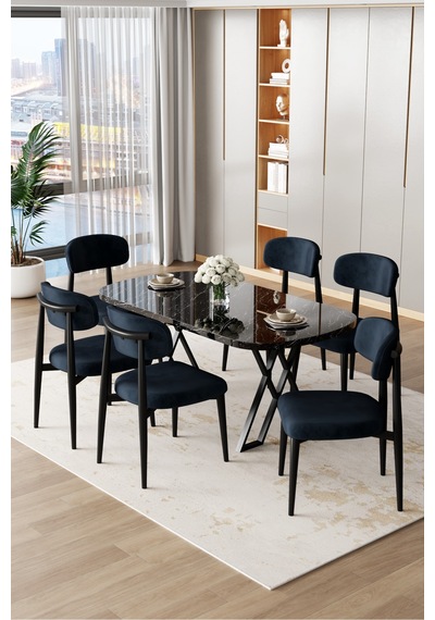 Canisa Jolin Serisi Mdf 90x168 Siyah Mermer Desen Masa Takımı 6 Antrasit Metal Sandalye Masa Siyah Mermer Desen Sandalyeler Antrasit Canisa Jolin Serisi Mdf 90x168 Siyah Mermer Desen Masa Takımı 6 Antrasit Metal Sandalye Masa Siyah Mermer Desen Sandalyeler Antrasit