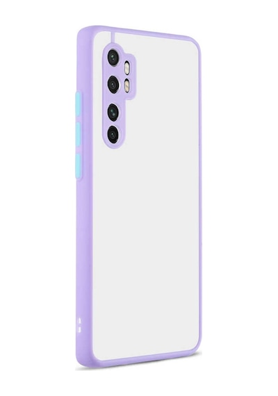 Xiaomi Mi Note 10 Lite Kılıf Hux Düğme Ve Kapak Zıt Renk Kılıf