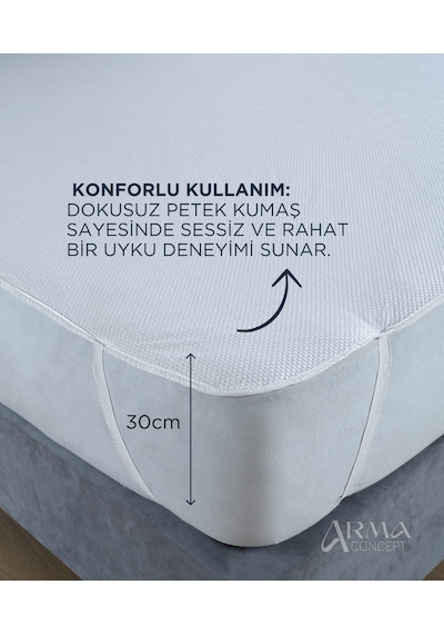 Tek Kişilik Sızdırmaz Yatak Koruyucu Alez Pratik Lastikli