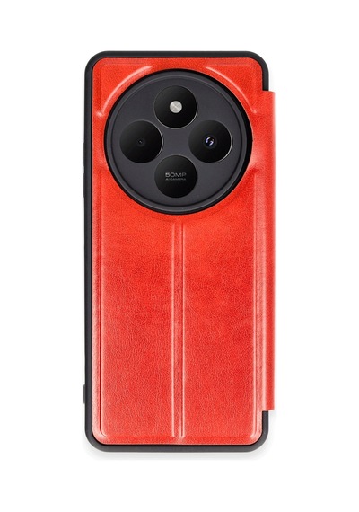 Uryport Xiaomi Redmi 14c Kılıf Flip Cover - Kırmızı