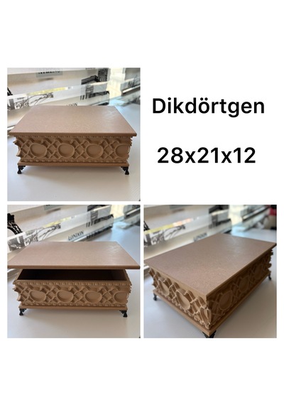 Dekoratif Ham Ahşap Kutu 7
