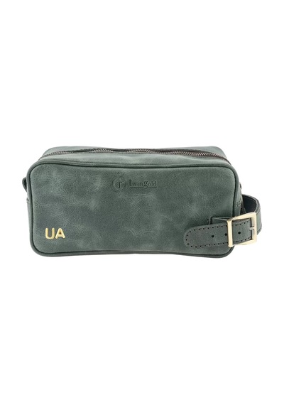 Twingold İsme Özel Dopp Kit Kişisel Bakım Ve Seyahat Çantası - %100 Rainbow Deri - Ac14004 - Haki Haki