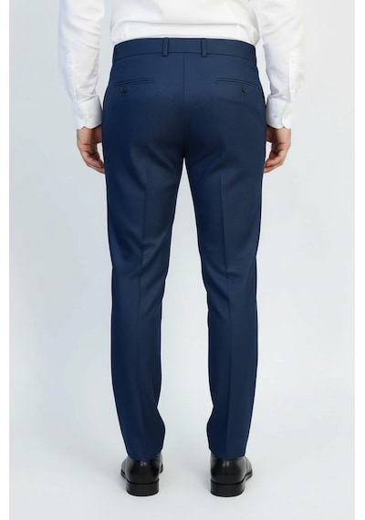 Lacivert Mikro Desenli Slim Fit Kumaş Pantolon-wessi Lacivert