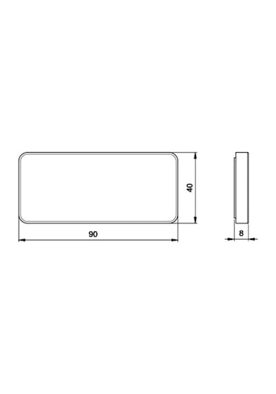 Jokon R 118 Sarı Karavan Reflektörü 90x40 Mm Yapışkanlı Jk31.0005.511