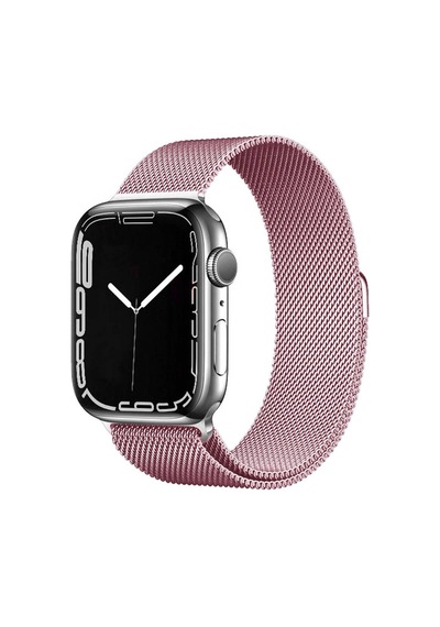 Apple Uyumlu  Watch  Ultra/ultra2 49mm Kordon Metal Tel-örgü İşlemeli Kordon