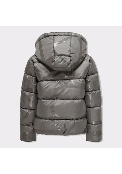 Only Kogmercedes Life Allover Print Çocuk Gri Mont 15327417-des Gri