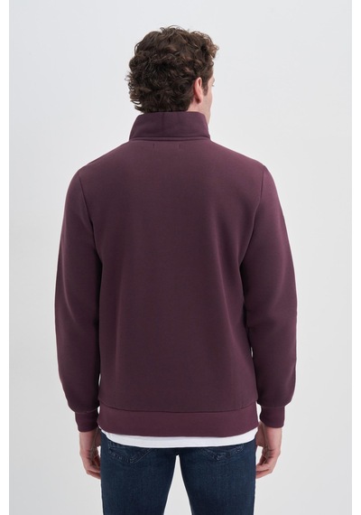 Cazador 56180 Erkek Dik Yaka Sweat Vişne