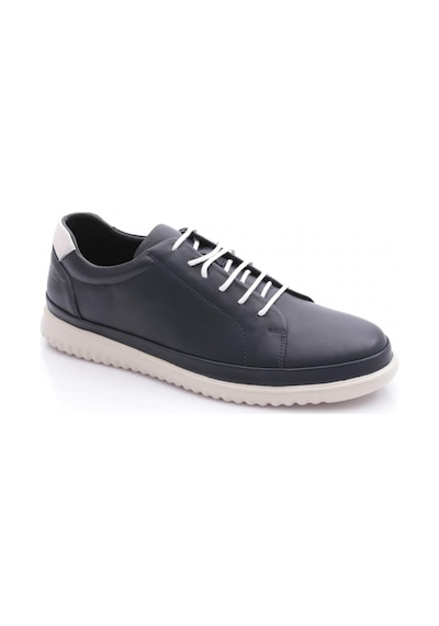 Dgn 9144 Erkek Düz Taban Sneaker Ayakkabi Lacivert Kırık Beyaz