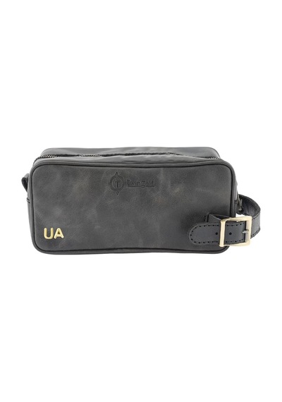 Twingold İsme Özel Dopp Kit Kişisel Bakım Ve Seyahat Çantası - %100 Rainbow Deri - Ac14004 - Antrasit Antrasit