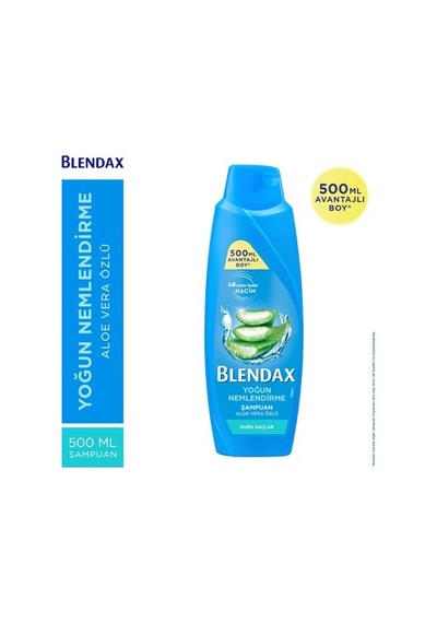 Aloe Vera Özlü Nemlendirici Şampuan 500ml Kuru Saçlar İçin