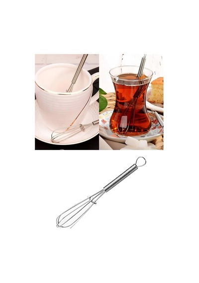 Paslanmaz Çelik Çırpıcı Çay Kaşığı Seti, Mini Karıştırıcı Tel Tasarım, Dayanıklı Ve Şık, 6'li Set Diğer