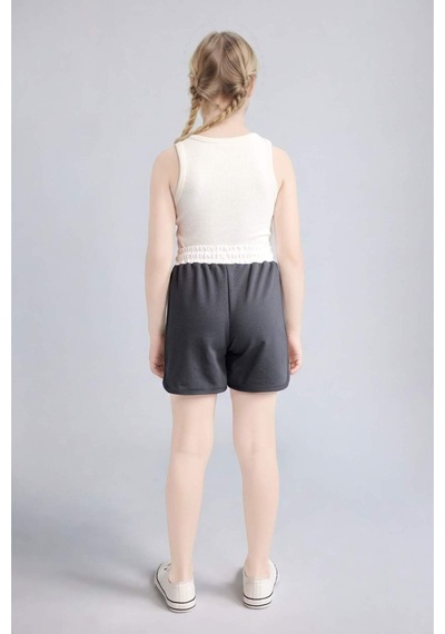 Defacto Sweatshirt Kumaşı Şort Kız Çocuk G9070a826hsgr164 Gri-gr164