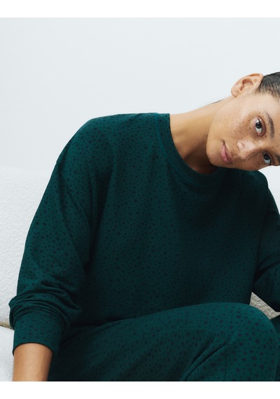 Marks & Spencer Flexifit Yıldız Baskılı Pijama Takımı T37002235J Yeşil