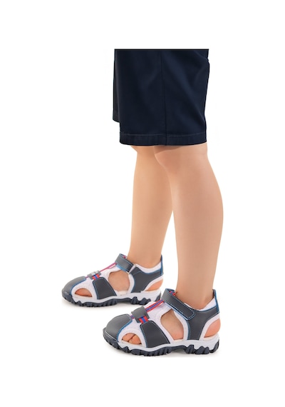 Kiko Kids Erkek Bebek Sandalet Arz 2399 Lacivert - Beyaz - Kırmızı Beyaz - Lacivert - Kırmızı