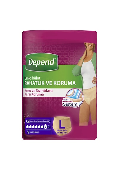 Depend Emici Külot Kadın Büyük 9'lu 4 Adet Diğer