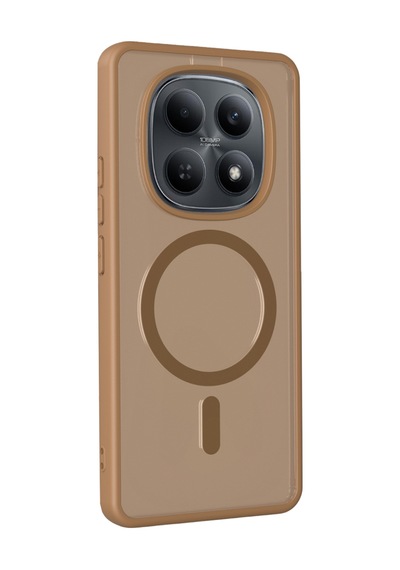 Xiaomi Redmi Note 15 Pro 4g İle Uyumlu Kılıf Magsafe Şarj Özellikli Mat Arka Yüzeyli Kapak Çöl Titanyum
