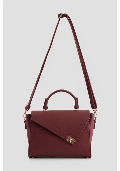 Armine Pia Deri Çanta 25yd7405 Bordo Bordo