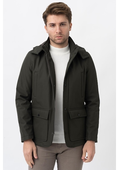 White Stone Bello 7777 Slim Fit Soft Shell Kaban Haki-Haki