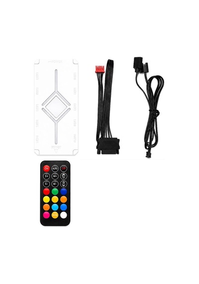 Argb Fan Ve Led Kontrolcü Hub Seti Uzaktan Kumandalı Beyaz Nd2816w Evimdeyokyok