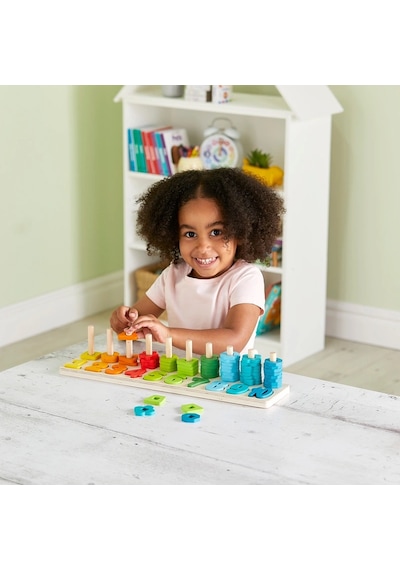 Squirrel Play Eğitici Ahşap Sayı Sayma Ve Şekil Eşleştirme Oyunu - 65 Parça İngiliz Tasarımı Ce Sertifikalı Çocuk Oyuncak Seti