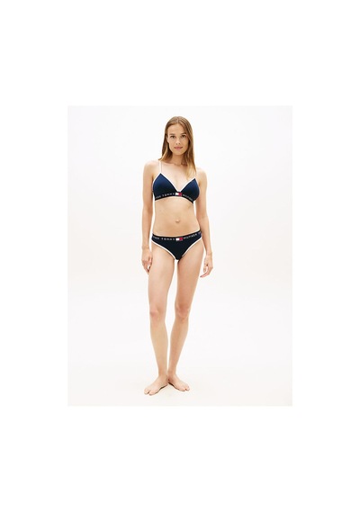Tommy Hilfiger Kadın Rib Örgü Thong Külot-14782 Gece Mavisi