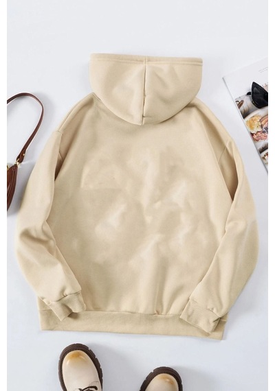 Uyguntarz Unisex Larks' Tongues In Aspic Baskılı Sweatshirt Bej
