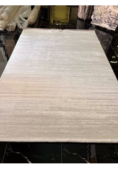 Sanat Halı Doku 3739 Beyaz Düz Modern Salon Halısı