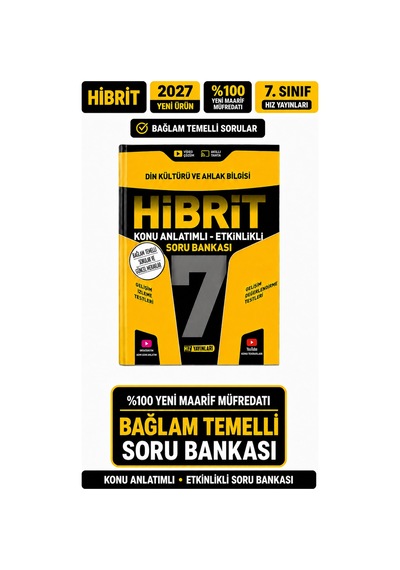 2027 7.sınıf Hibrit Din Kültürü Konu Anlatımlı %100 Yeni Maarif Model Etkinlikli Bağlam Temelli Soru Bankası