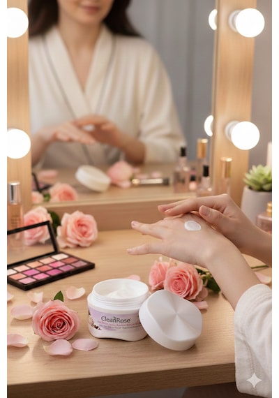Clean Rose Yoğun Besleyici Gül Kremi 250 Ml - E Vitamini, Shea Butter & Aloe Vera Özlü Nemlendirici